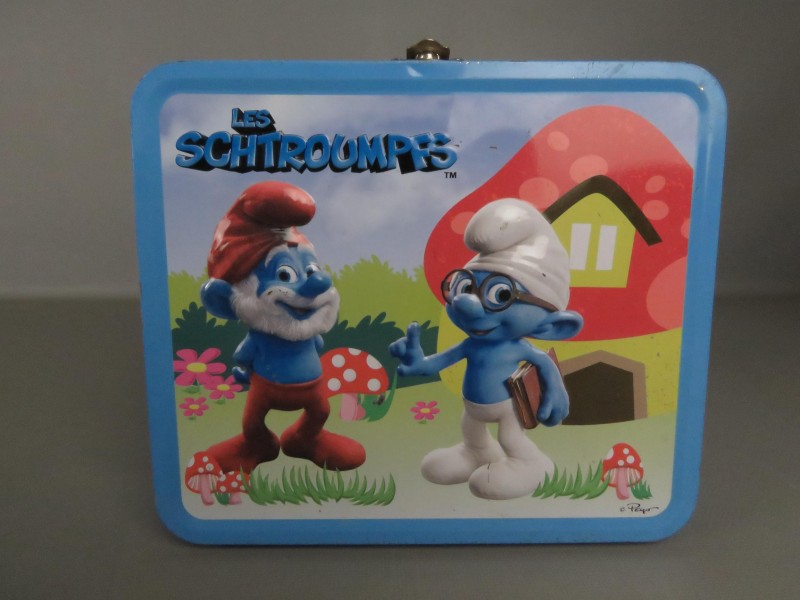 Lot vintage smurfen in koffertje