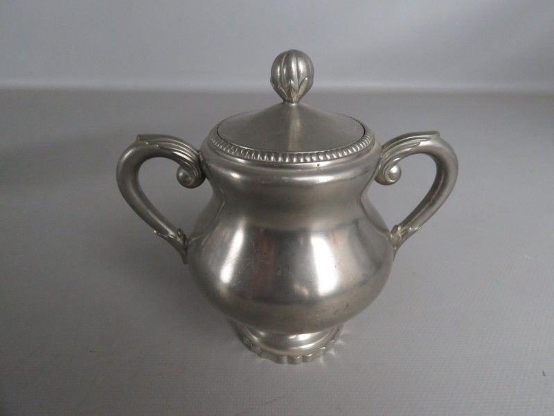 Verzilverd koffieservies "Pewter"