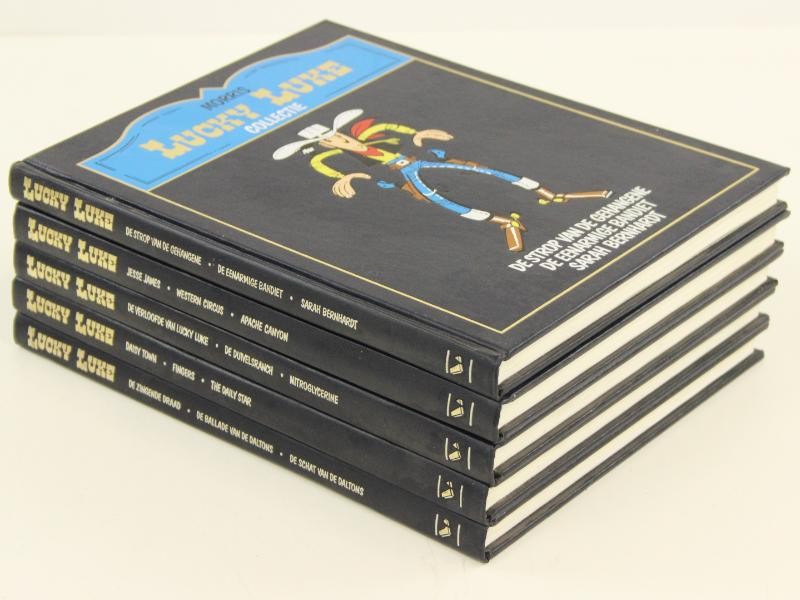 Lucky Luke 5 hardcover albums lecturama