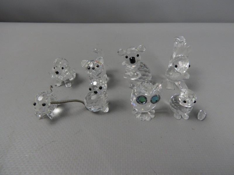 Collectie 8 Swarovski beeldjes