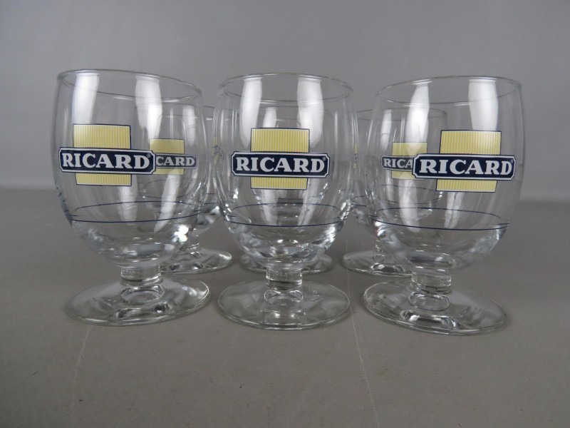 Set van 6 Ricard drink glazen