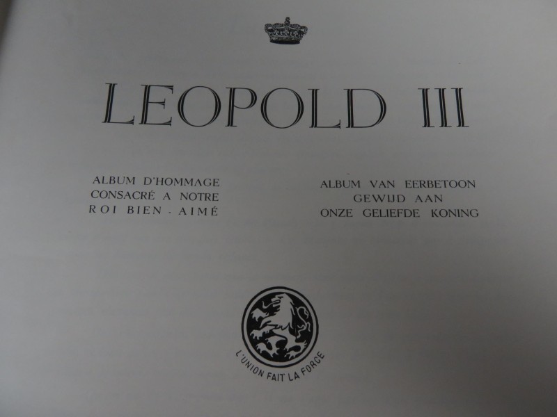 Vintage hardcover Leopold 3 boek - Onze geliefde Koning