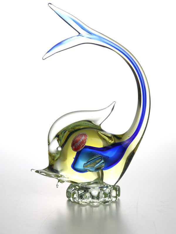 Murano glazen sculptuur Vis