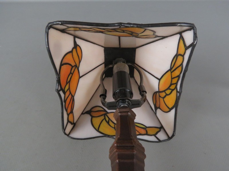 Vogel lamp in Tiffany stijl (getest en werkt)