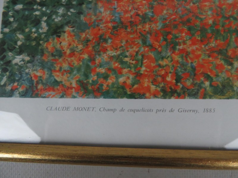 7 landschaps prenten in kader "Claude Monet"