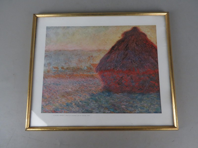 7 landschaps prenten in kader "Claude Monet"