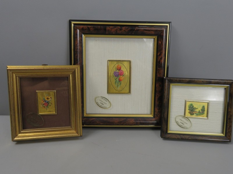 Drie chromolithografieën