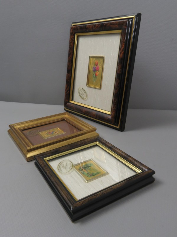 Drie chromolithografieën