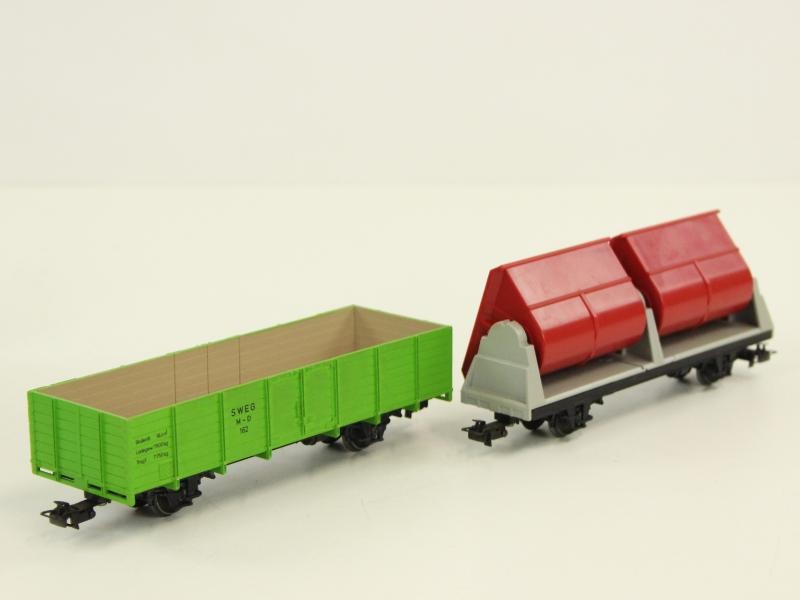 Set van Diverse HO-Modeltreinen en Wagons