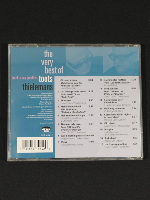 Vintage CD - Hard to say goodbye - the very best of Toots Thielemans (gesigneerd)