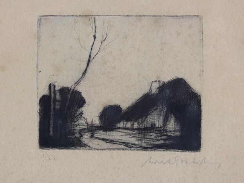 Kleine ets met Kempisch landschap - Dirk Baksteen (1886-1917)