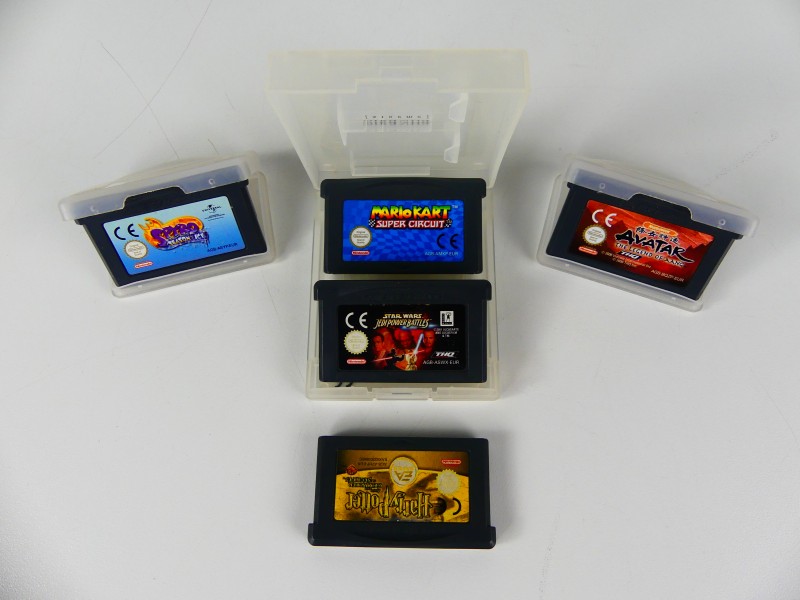 Game Boy Advance SP LCD-console + spelletjes