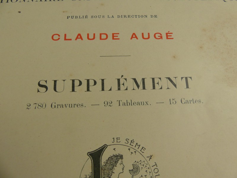 Encyclopedie - Nouveau Larousse illustré ''Supplement''