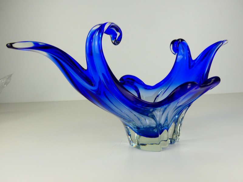 Vintage Blauw Schaal - Murano Italy