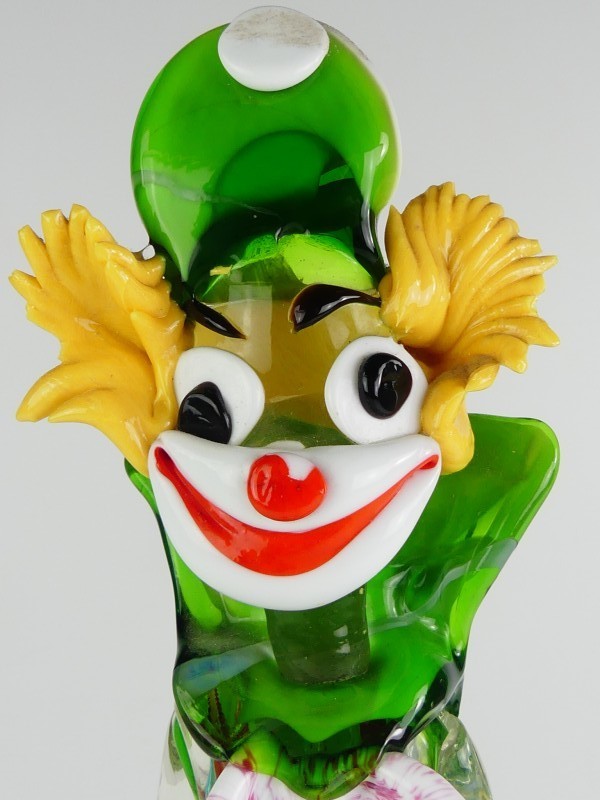 Clown glazen beeldje - Murano Stijl (2)