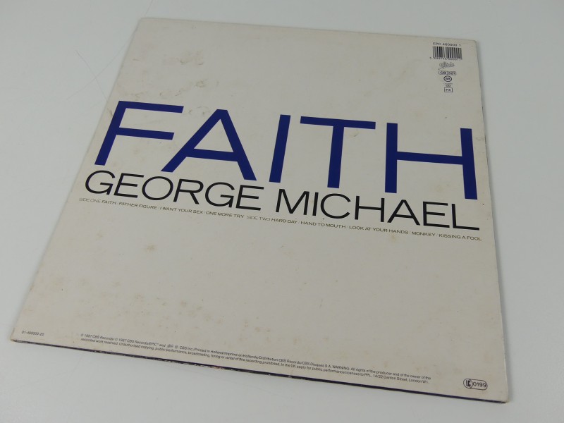 Lp George Michael + Metalen reclamebord