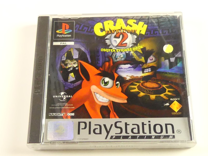 Crash Bandicoot plush + Playstation 1 Spel