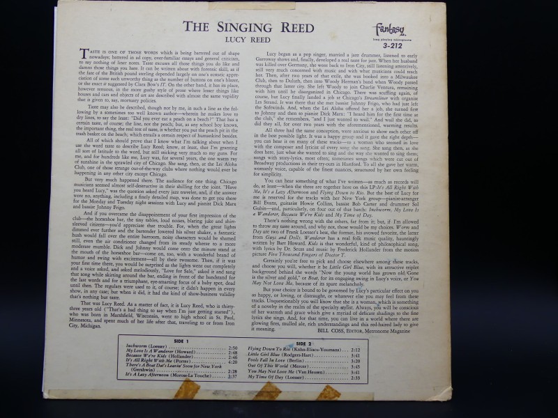 Lucy Reed - The Singing Reed vinyl