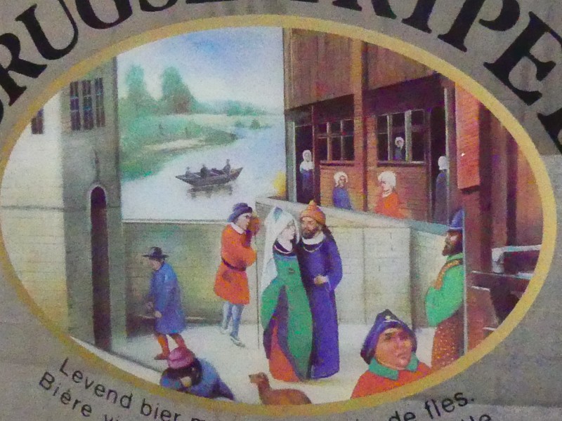 Vintage Reclame spiegels 'BIER merken'