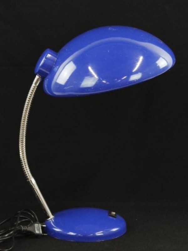 Blauwe bureaulamp Massive jaren 70