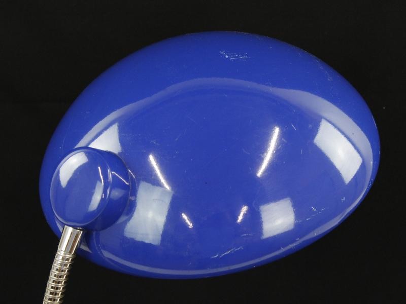 Blauwe bureaulamp Massive jaren 70