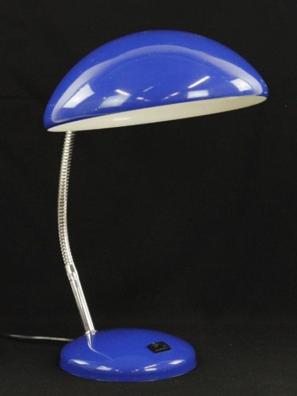 Blauwe bureaulamp Massive jaren 70