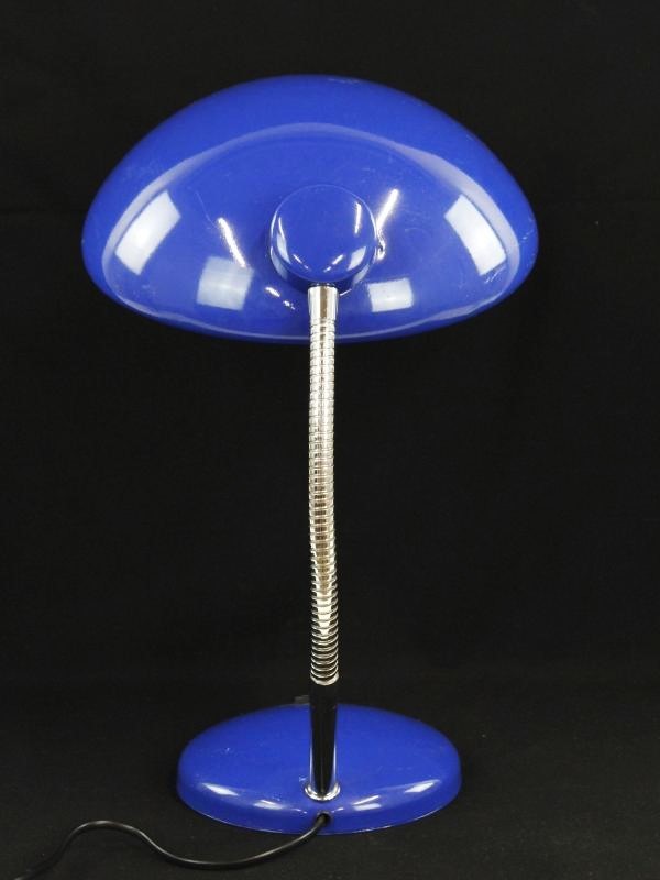 Blauwe bureaulamp Massive jaren 70