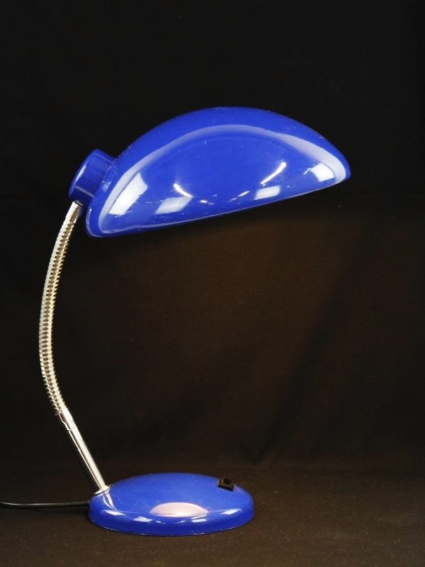 Blauwe bureaulamp Massive jaren 70