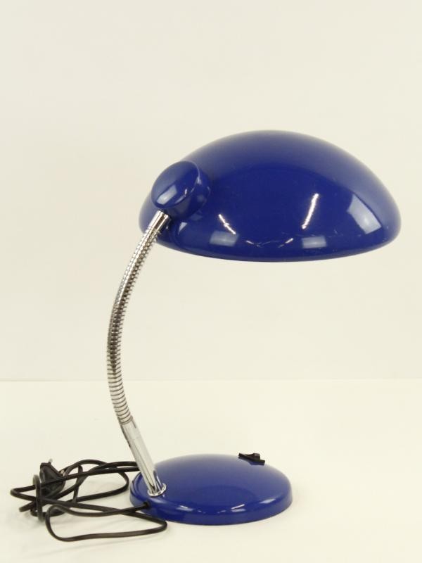 Blauwe bureaulamp Massive jaren 70