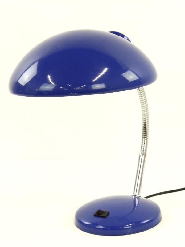 Blauwe bureaulamp Massive jaren 70