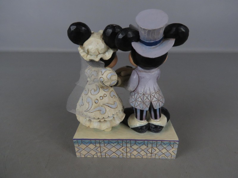 Disney "Mickey & Minnie Mouse trouw" houten beeldje