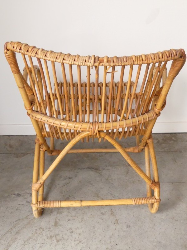 Vintage Rotan Fauteuil