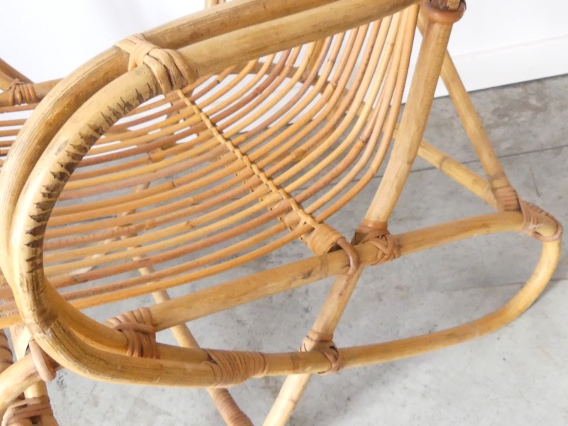 Vintage Rotan Fauteuil