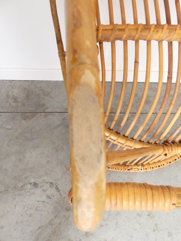 Vintage Rotan Fauteuil