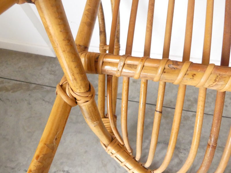 Vintage Rotan Fauteuil