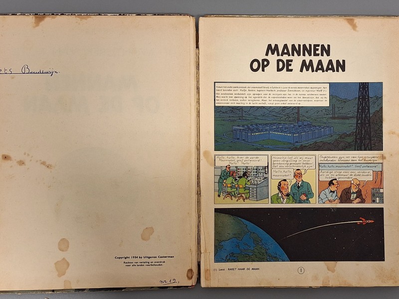 De avonturen van Kuifje: Mannen op de Maan – Hergé, 1e druk