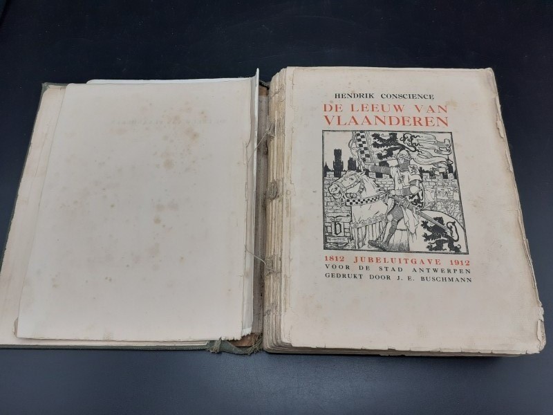 "De Leeuw van Vlaanderen" boek Hendrik Conscience 1912