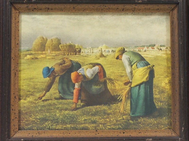 Vintage schilderij 'Arenleessters' - J.F. Millet