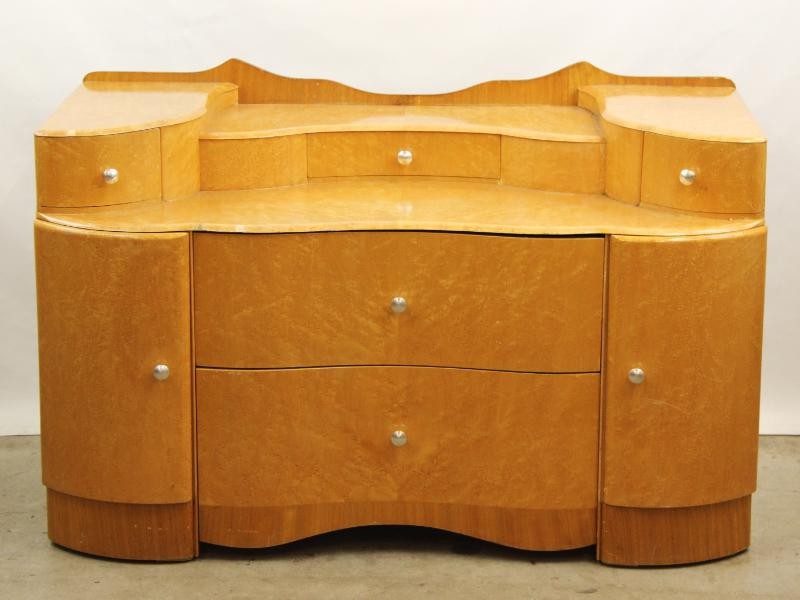 Antieke kaptafel/dressoir met originele spiegel - art deco - jaren '20-'30