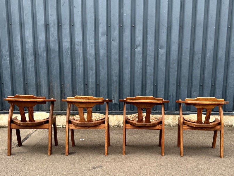 Vintage Brutalism Dining Chairs