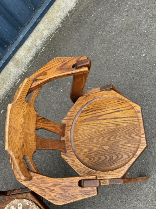 Vintage Brutalism Dining Chairs