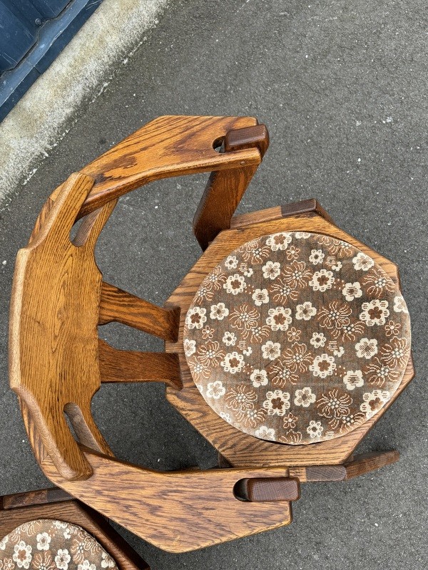 Vintage Brutalism Dining Chairs