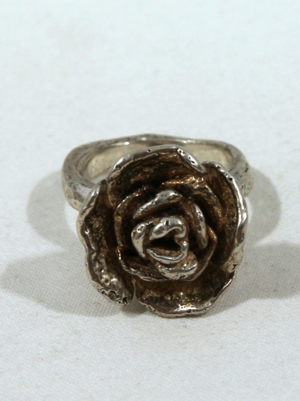 925 Zilveren Ring met Bloem