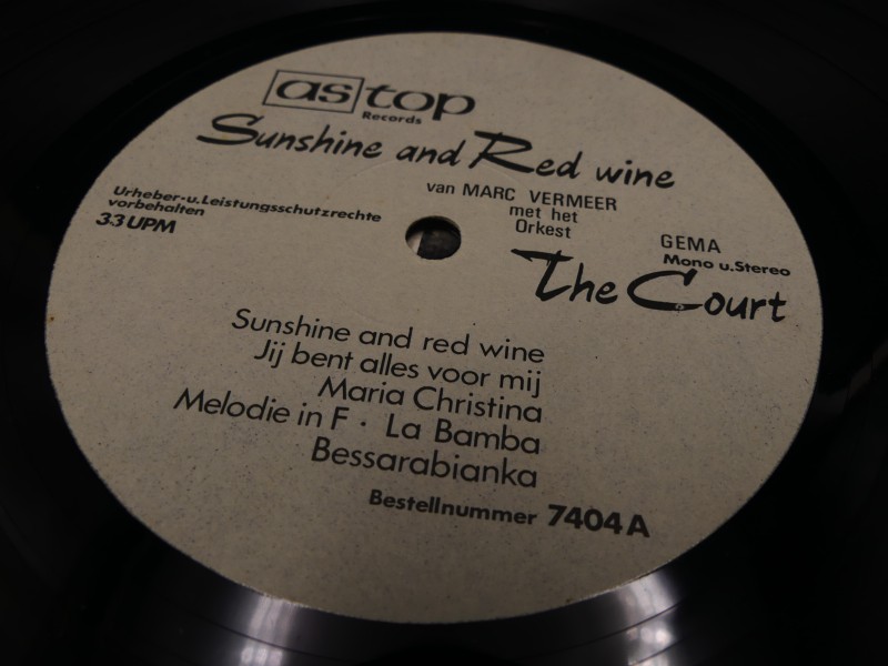 LP - Marc Vermeer Met The Court – Sunshine And Red Wine