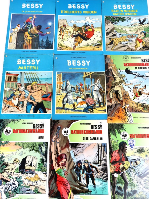 Lot van 9 stripalbums BESSY - W. Vandersteen