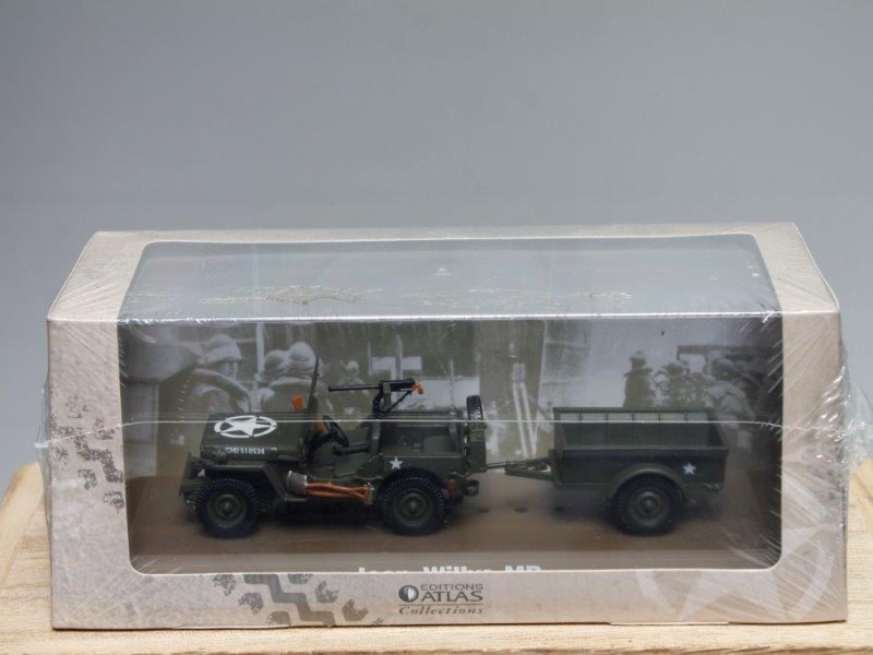 Schaalmodel "Jeep Willys MB, Atlas Collections Editions"  (Art. 1140 E)