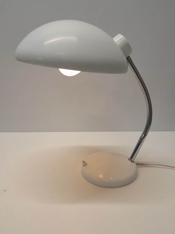 Vintage wit metalen bureaulamp