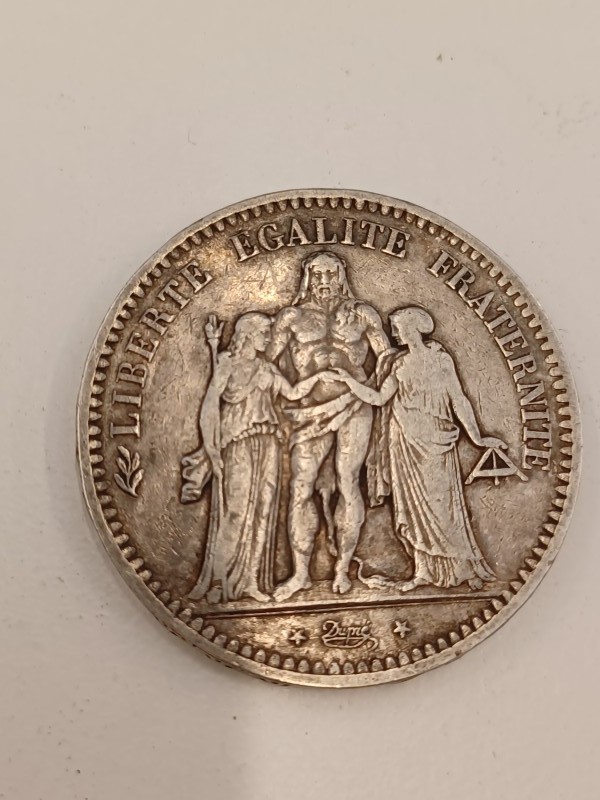 Muntstuk van 5 Franse Francs - 1848