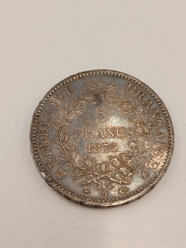 Muntstuk van 5 Franse Francs - 1875