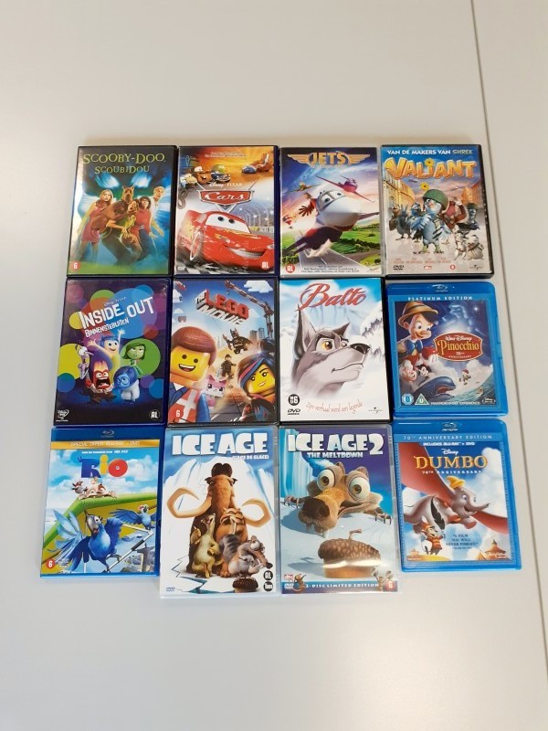 12 kinderfilms op DVD